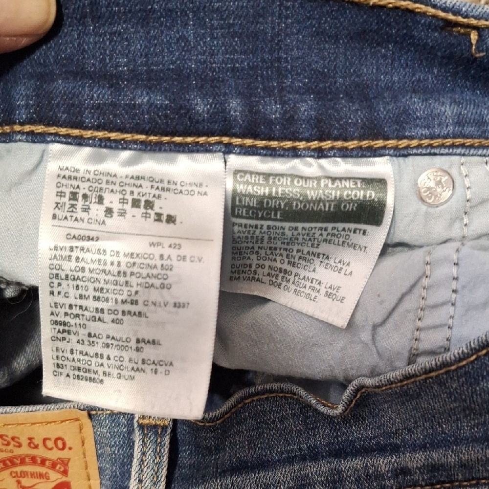 Levis "505" Straight Leg 5 Pocket Denim Blue Jeans - 29x30 - Picture 7 of 8